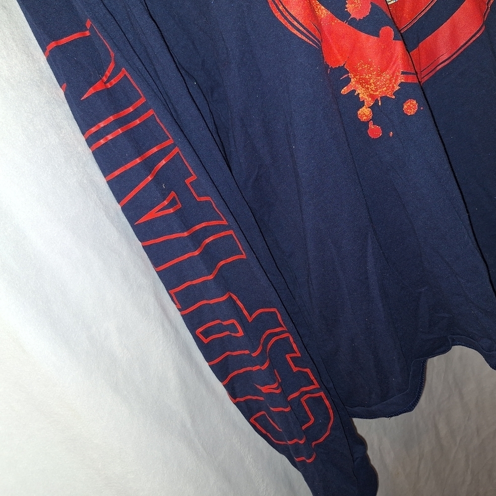 Marvel Navy and Red Captain America Long Sleeve Shirt - Picture 3 of 6